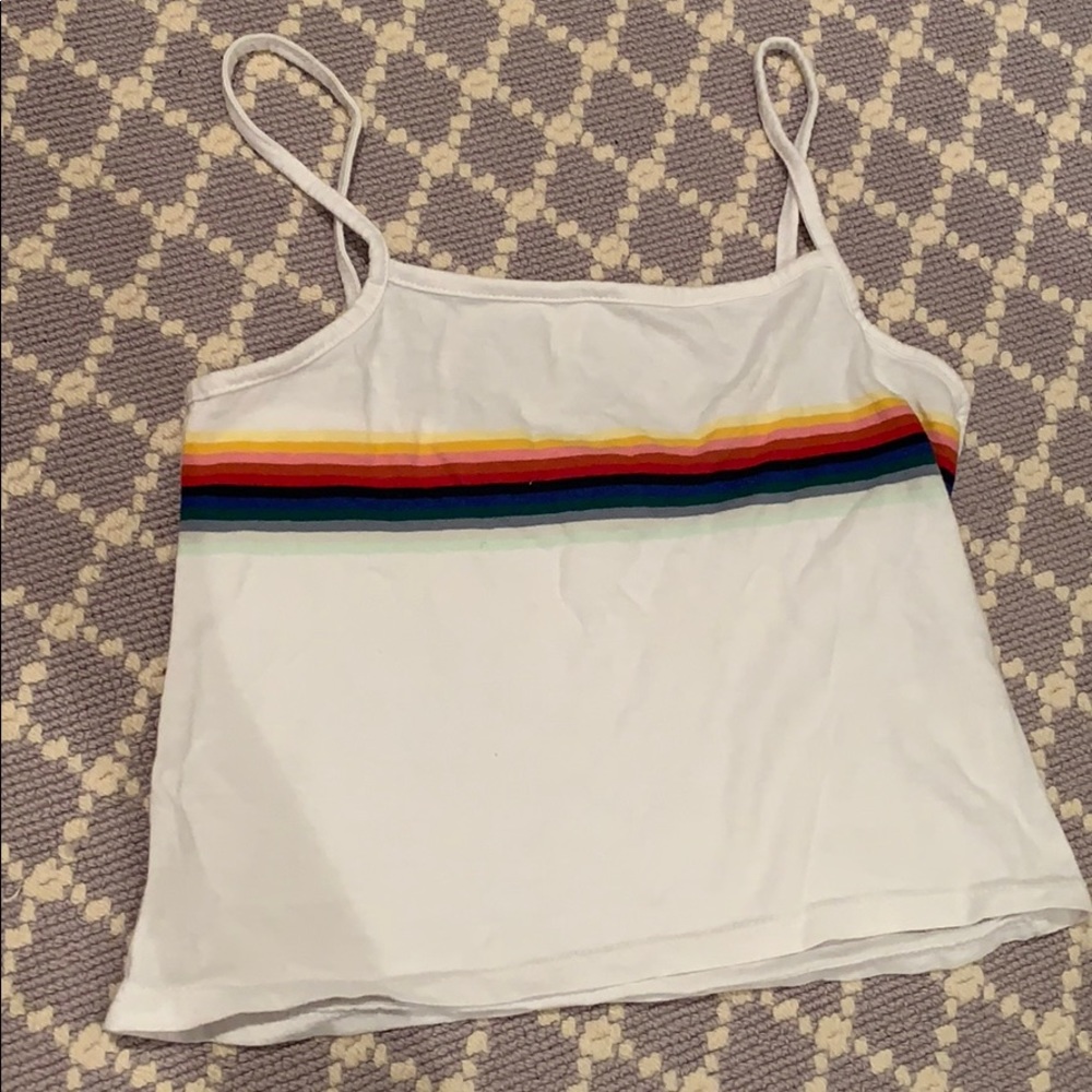 Brandy Melville rainbow stripe shirt